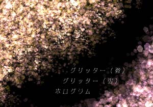 ブラシ：グリッター （強）、グリッター（弱）、ホログラム