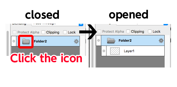 Diagra:Open&Close Layer Folder