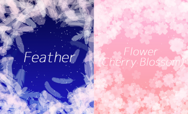 Brush : Feather, Flower(Cherry Blossom)