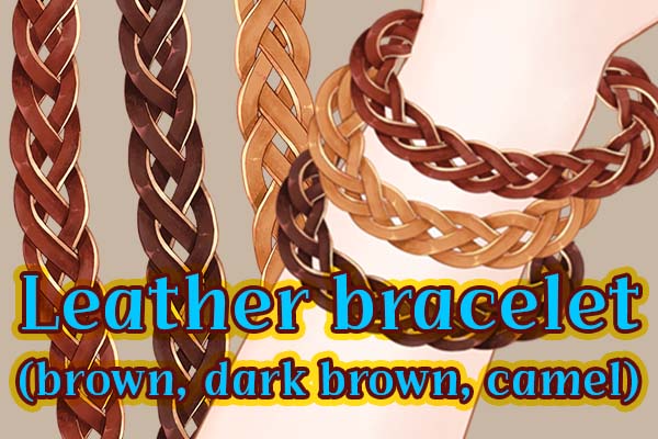 Azuro Republic Nappa Leather Bracelet | Men's Brown, Blue Leather Wrap  Bracelet